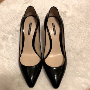 Brand New Armani Black Leather Pumps 37